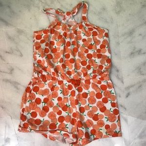 the children’s place • orange fruits romper 5t